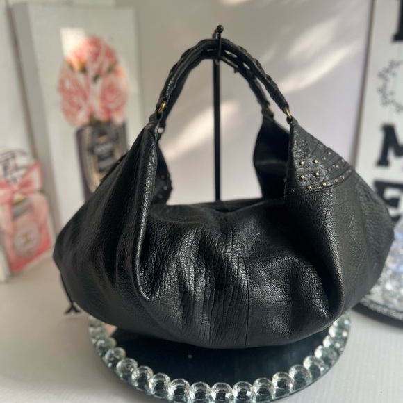 AVAROSE Unique Elegant Black Leather shoulder bag - Picture 1 of 12